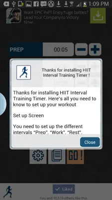 HIIT interval training timer android App screenshot 2